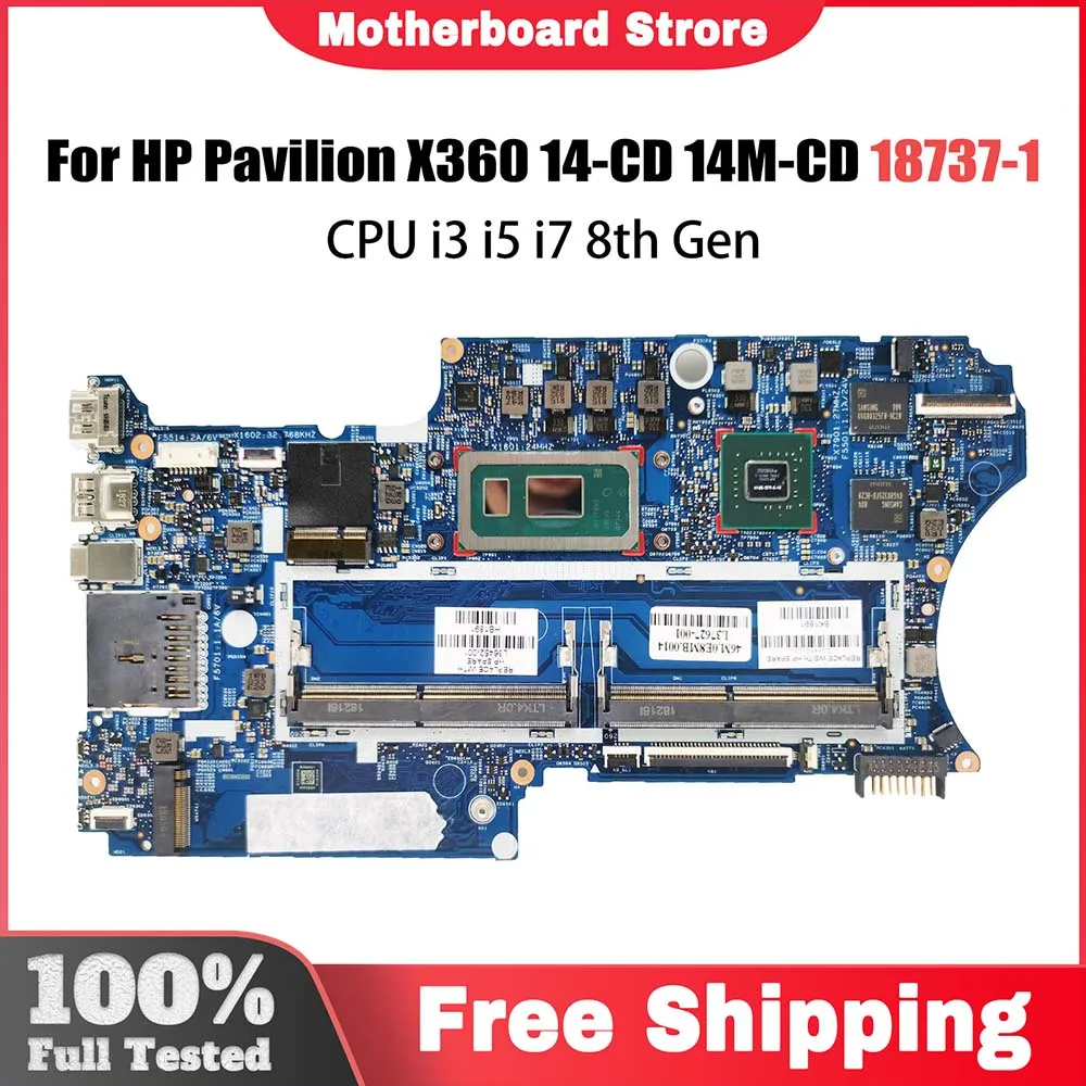 Computer Mainboard For HP Pavilion X360 14-CD 14M-CD L36451-001 L36452-601 18737-1 Laptop Motherboard With i3 i5 i7 CPU 940MX 2G