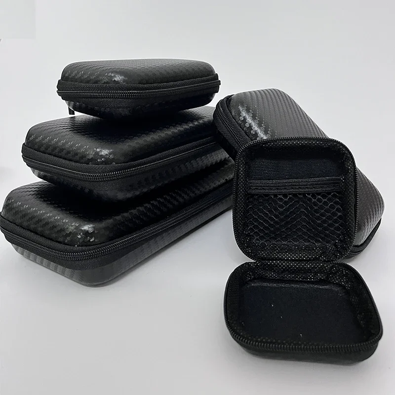 Car Terminal Removal Hard Case Portable Storage Bag Car Repair Tool Kit Storage Carbon Fiber Pattern With Zipper Bag