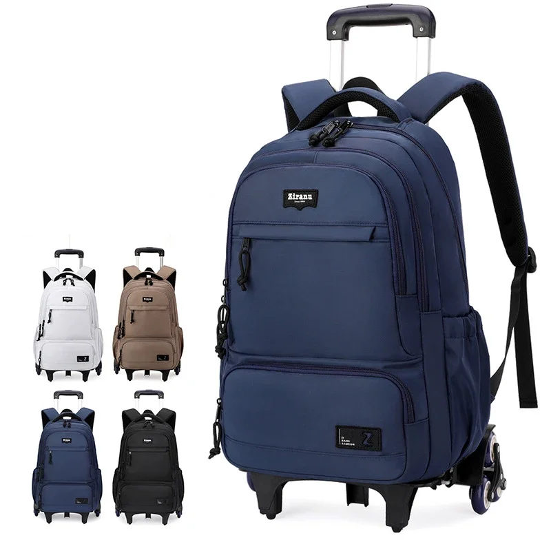 Children School bag with Wheels Students Backpacks For Boy Kids Trolley Bag Schoolbag Rolling Wheeled Backpack Travel Book Bag