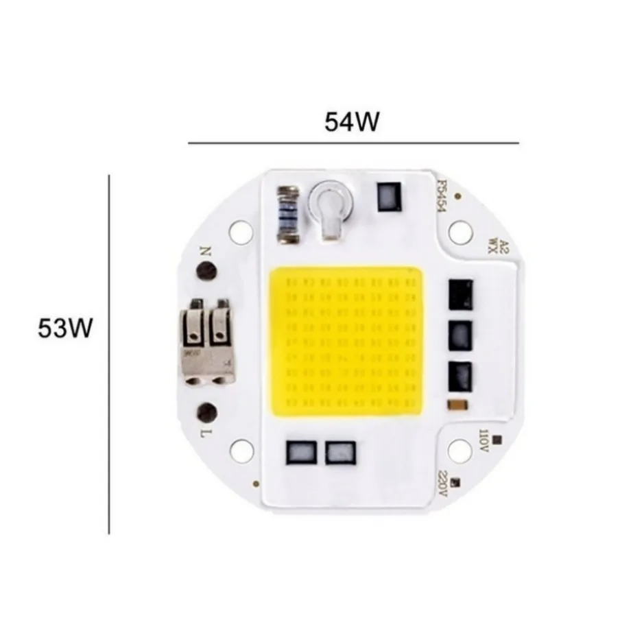 Wysoka moc 20W 30W 50W Chip LED COB 220V 110V LED dioda bez spawania chipów do reflektora reflektora Smart IC nie ma potrzeby kierowcy