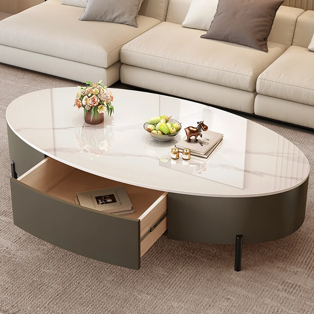 

Aesthetic Premium Coffee Table Glamour Display Regale Simple Minimalist Coffee Table Unique Design Organizer Trendy Furniture