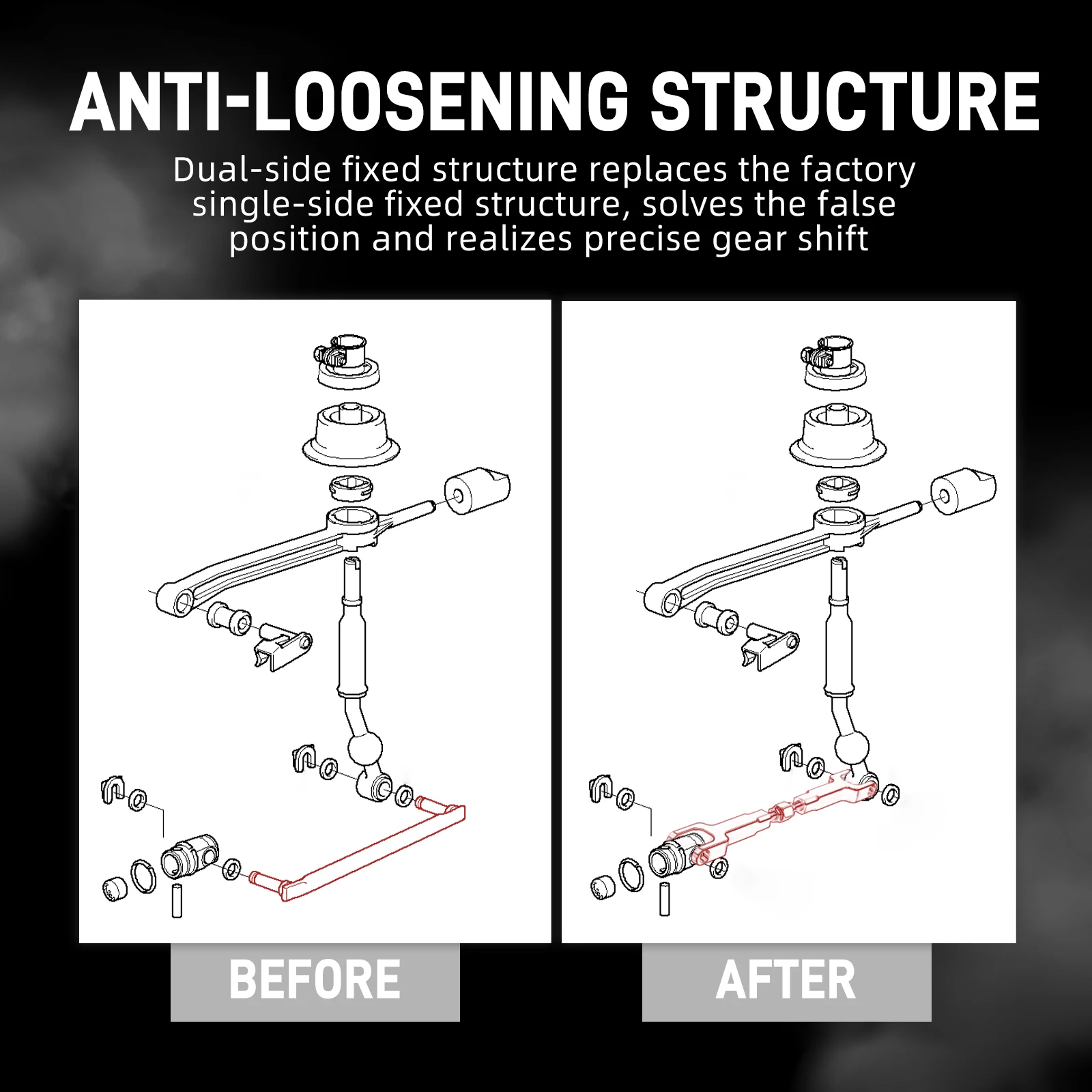 수동 변속기 셀렉터 로드 조인트 및 DSSR 조절식 셀렉터 로드 키트 BMW E46 320i 323i 325i 1999-2006용