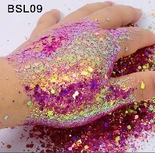 1kg Wholesale Chameleon Shaped Mix Color Glitter Chunky Glitter