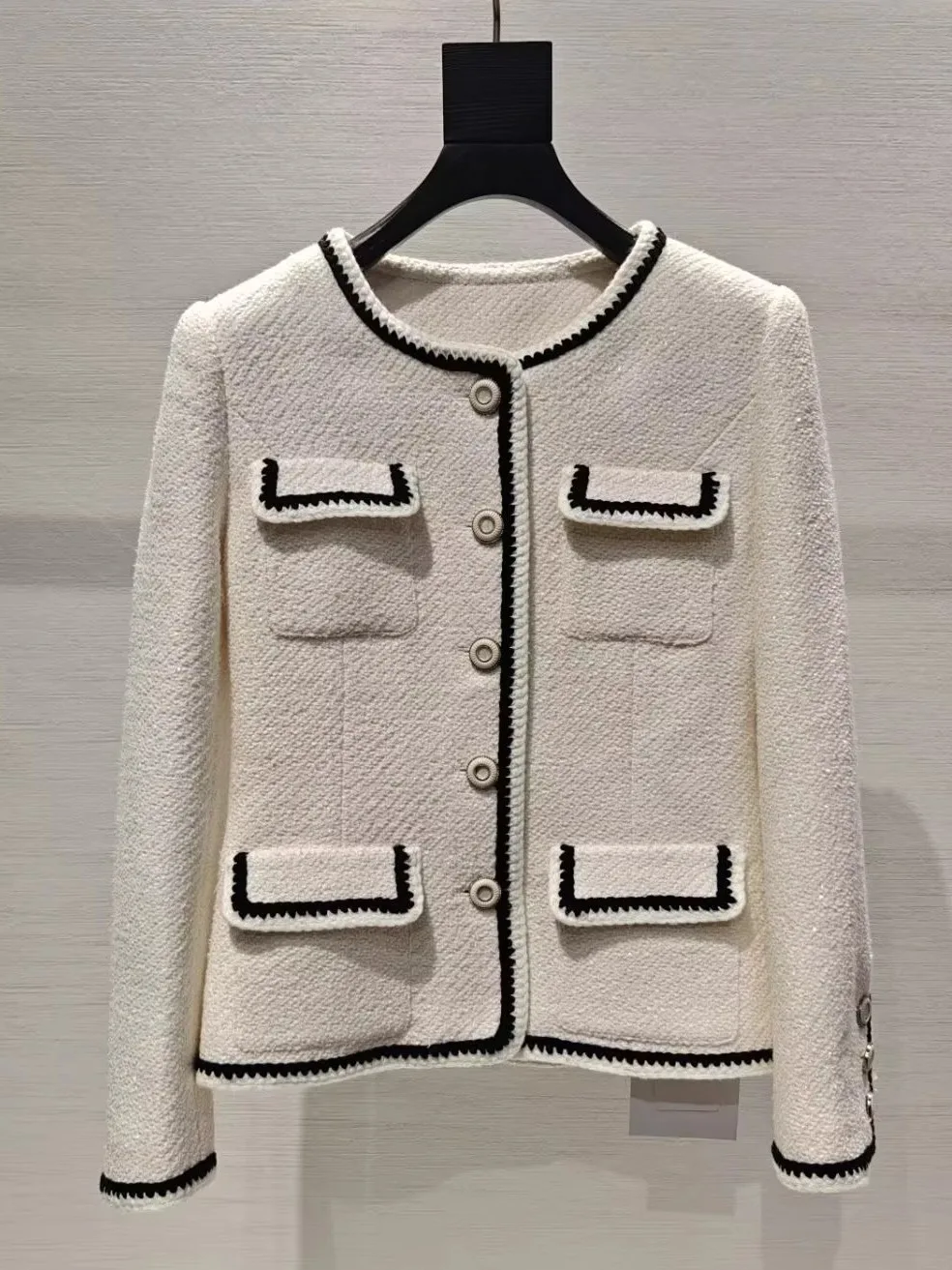 

Уникальная корейская тяжелая вышивка, белая или весенняя верхняя одежда для женщин, модный универсальный Ele Ladylike Design