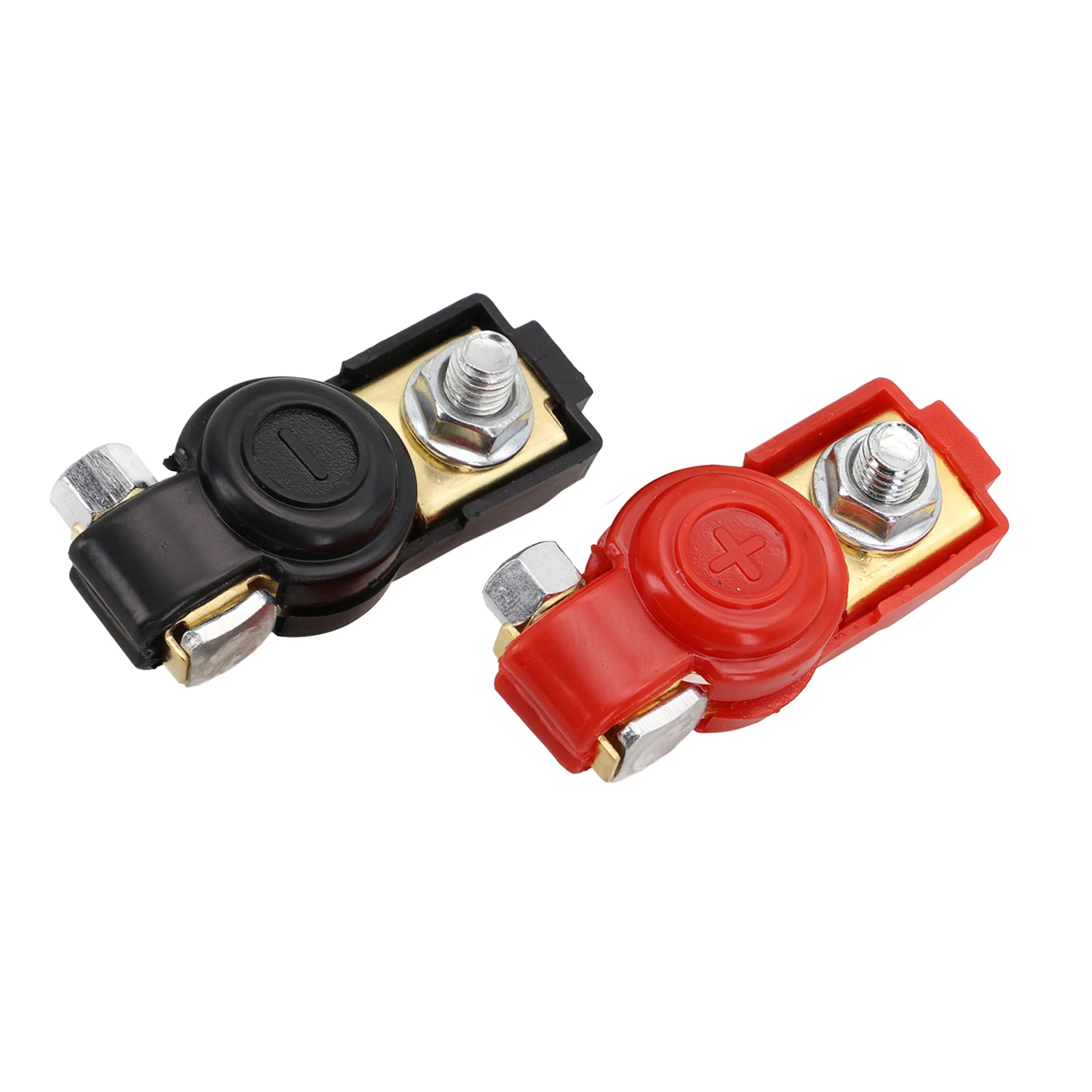 Good Effect Car Battery Terminal Auto Parts Iron Copper Plating Iron Galvanized Pure Copper 1 Pair Black+Red+Gold