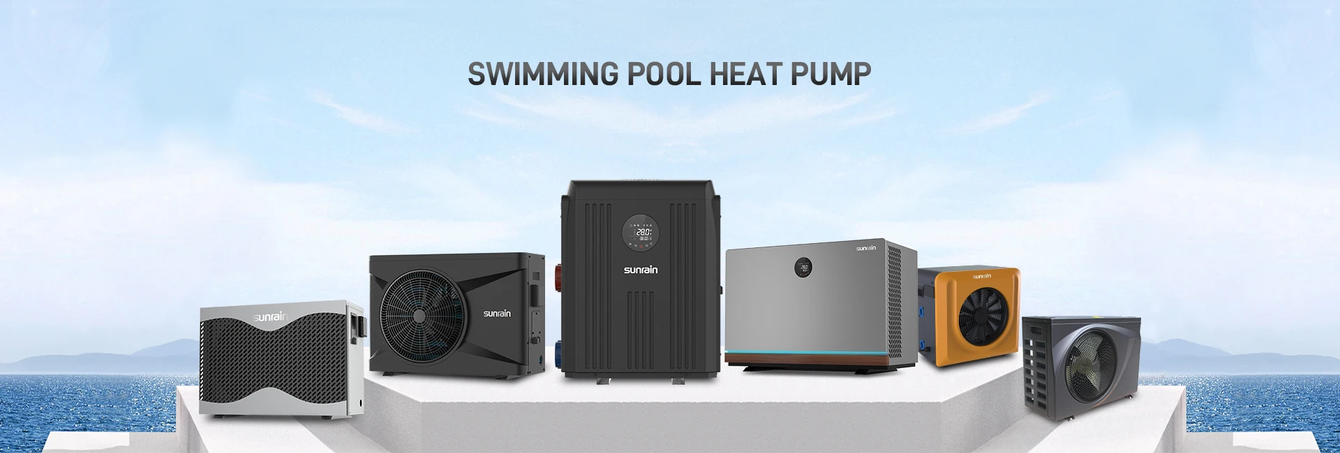 Stock models  DC Inverter R32 Swimming  pool  Heat Pump Water Heaters air source heat pump 7kw~ 35kw