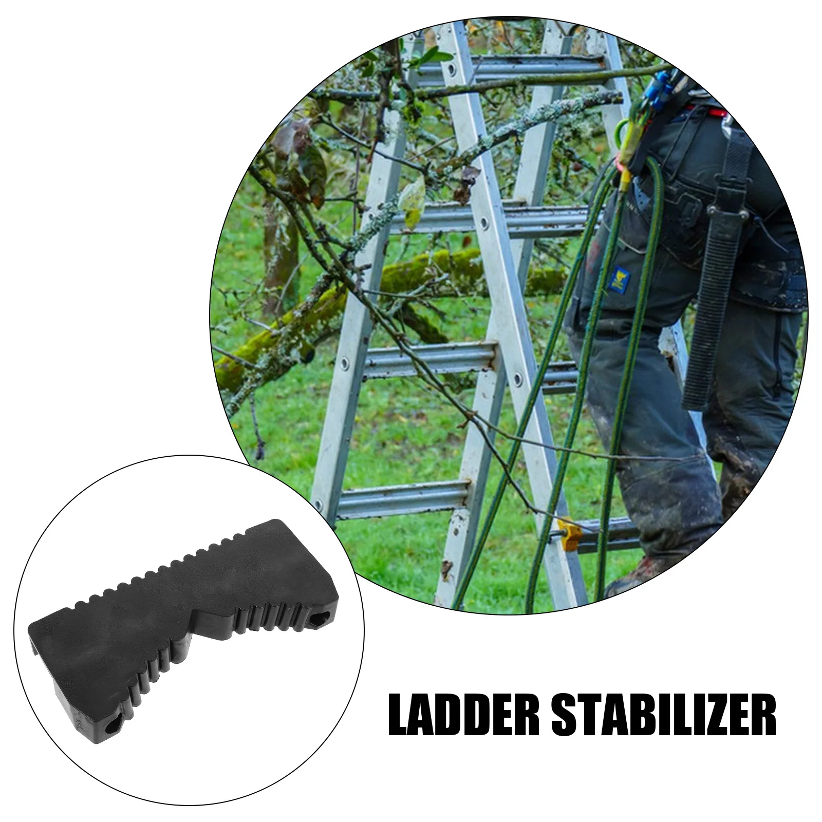 

1 Set Pole Head Pad Aluminum Alloy Stair Accessories Anti Slip Mat For Extension Ladder Cover Replacement Rubber Pad Ladder