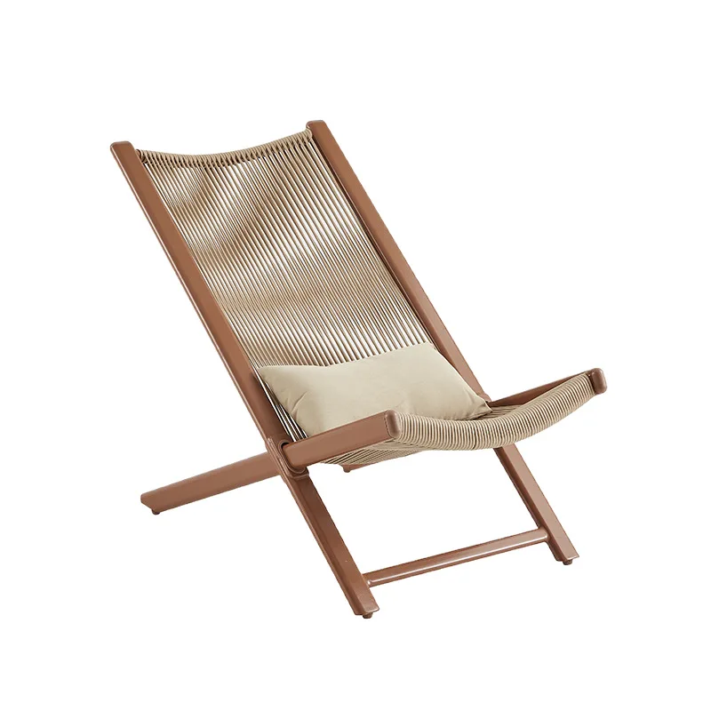 

Balcony rattan chair square table coffee table recliner table and chair outdoor cloud recliner courtyard leisure backrest