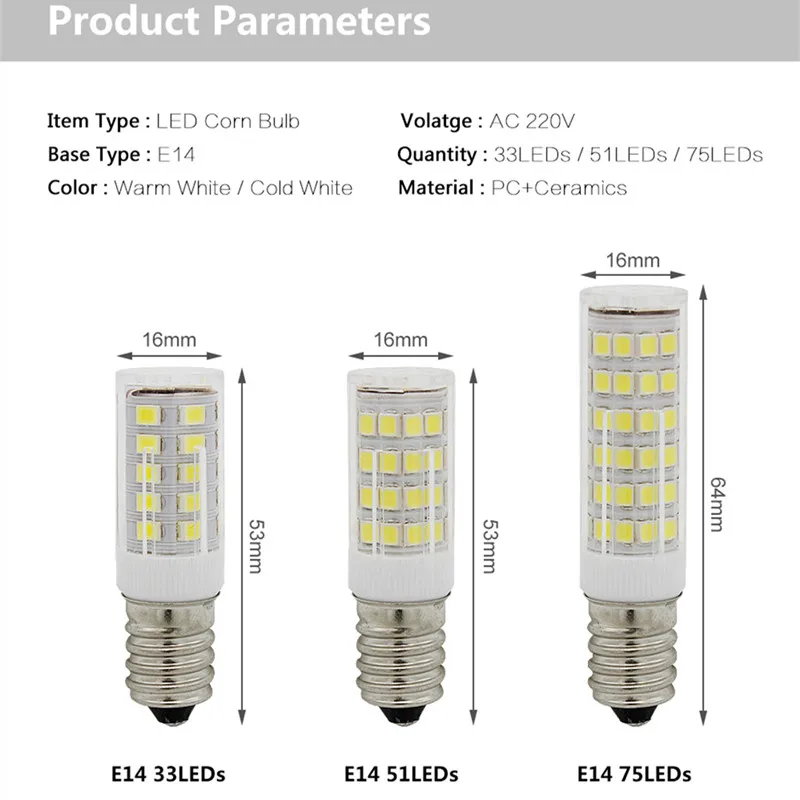 E14 lâmpada led e12 bulbo de milho 2835 smd casa decoração bulbo 220v lamparas led g4 g9 lâmpadas 110v economia de energia iluminação interior