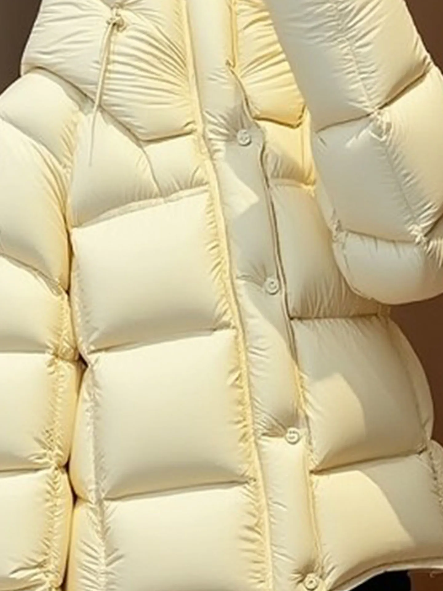 เสื้อโค้ทขนเป็ดสีเหลืองสำหรับผู้หญิง สไตล์เกาหลี แฟชั่นลำลอง สำหรับฤดูหนาว