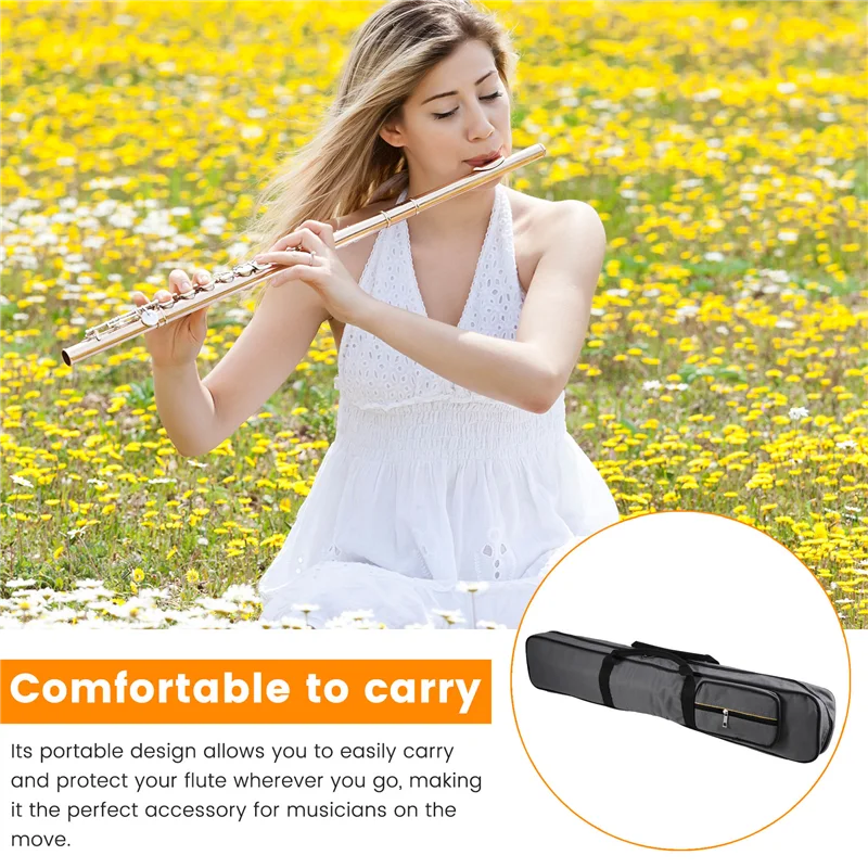 ABYM Bolsa de transporte protectora impermeable para flauta de bambú, bolsa de almacenamiento de hombro grande para Piccolo