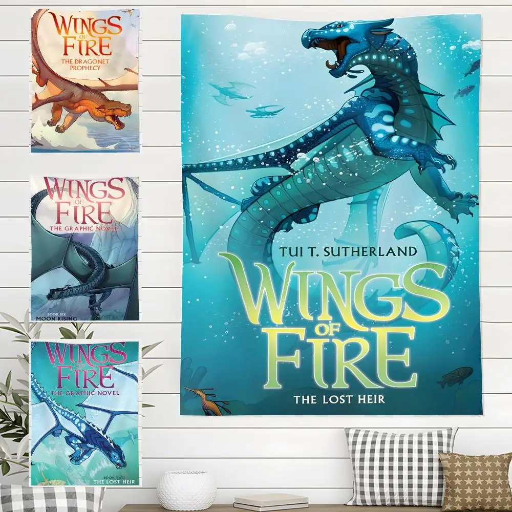 Neuartiger W-Wings Of Fire Wandteppich für den Innen- und Außenbereich, Wohnzimmer, Schlafzimmer, Terrasse, langlebig, vielseitig einsetzbar, für den Einsatz bei jedem Wetter