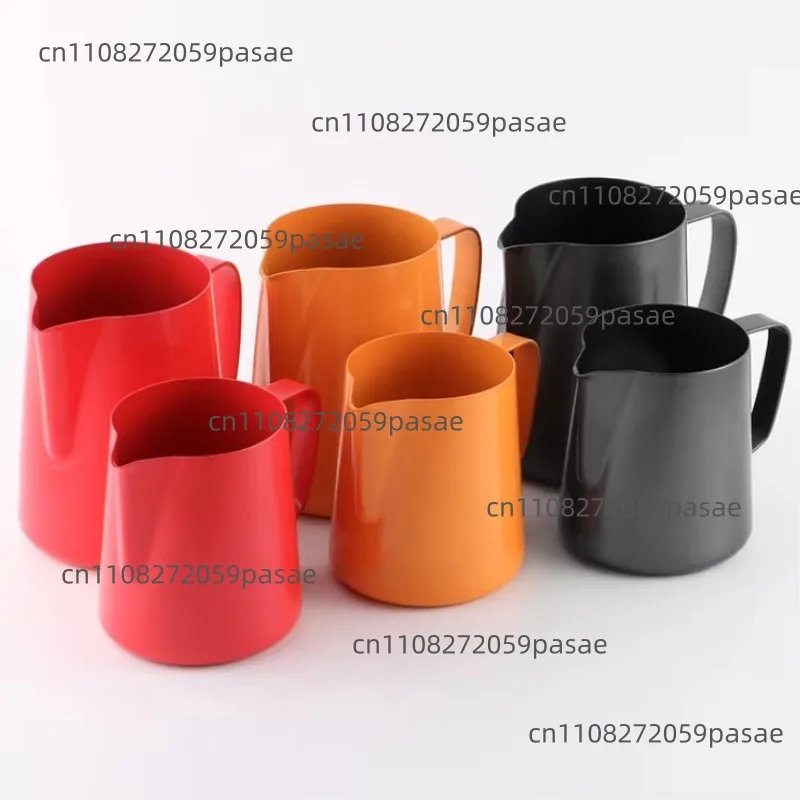 High quality 100 1000 ml stainless steel milk jug foam cup metallic coffee espresso steamed milk jug