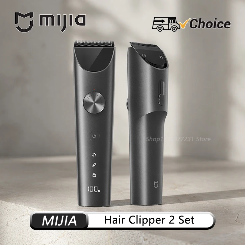 OG MIJIA Hair Clipper 2nd Kit Set Titanium Blade,Cordless Hair Trimmer USB-C IPX7 Waterproof LCD Professional Barber CN