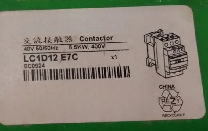 

Абсолютно новый оригинальный контактор LC1D12E7C с катушкой 48В переменного тока 50/60Гц, быстрая доставка