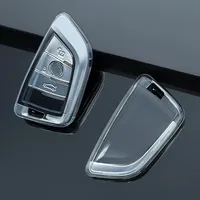 Car Remote Key Soft TPU Case Cover Shell Fob For BMW X1 X3 X5 X6 X7 1 3 5 6 7 Series G20 G30 G11 F15 F16 G01 G02 F48 Keyless Bag