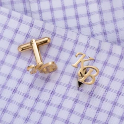 Gemelos Personalizados Boda Letter Name Cufflinks For Mens Jewelry Gifts Custom Initials Cuffs Buttons Wedding Groom