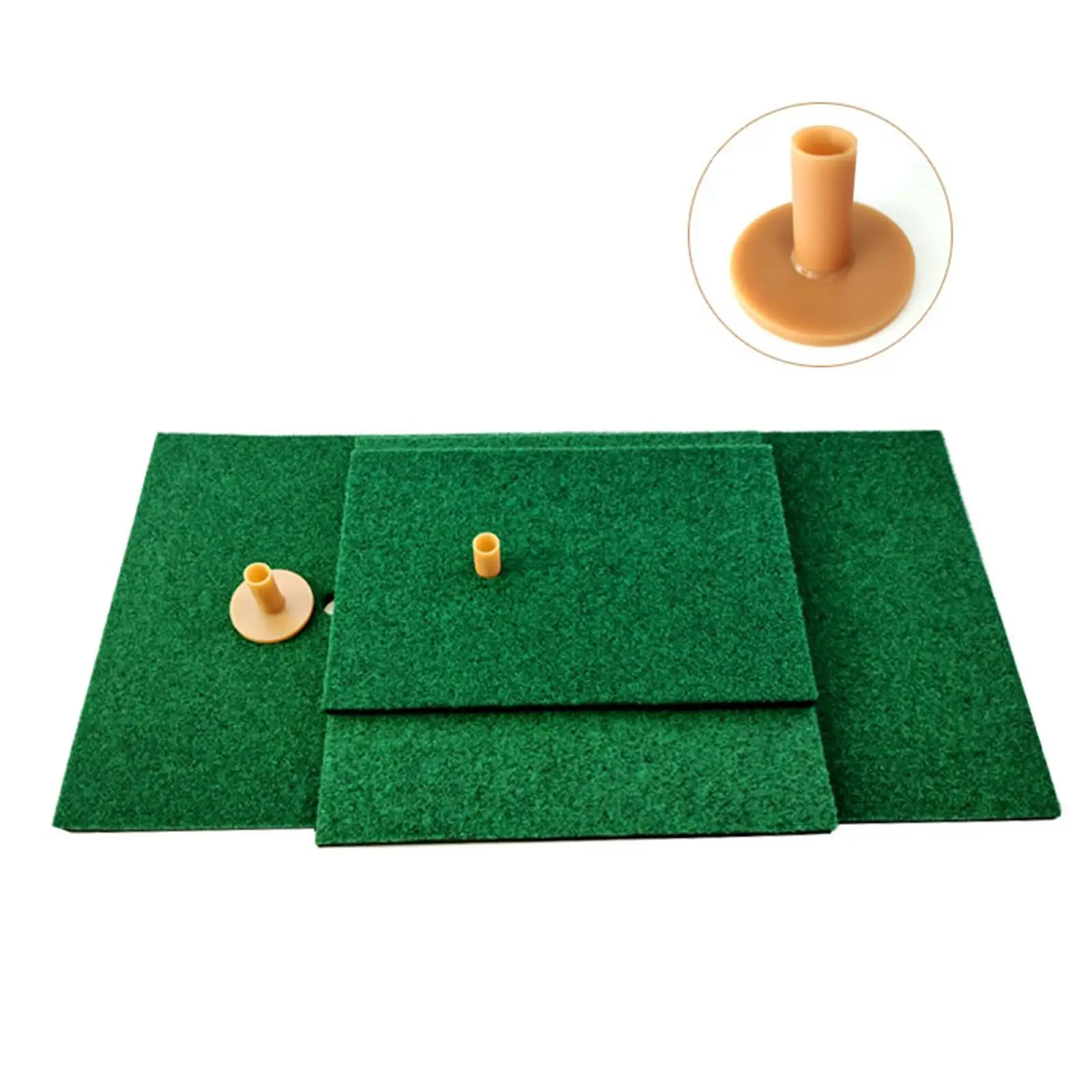 Golf Practice Mat Putting Training Pad Chipping Turf Artificial Grass Tee Holder