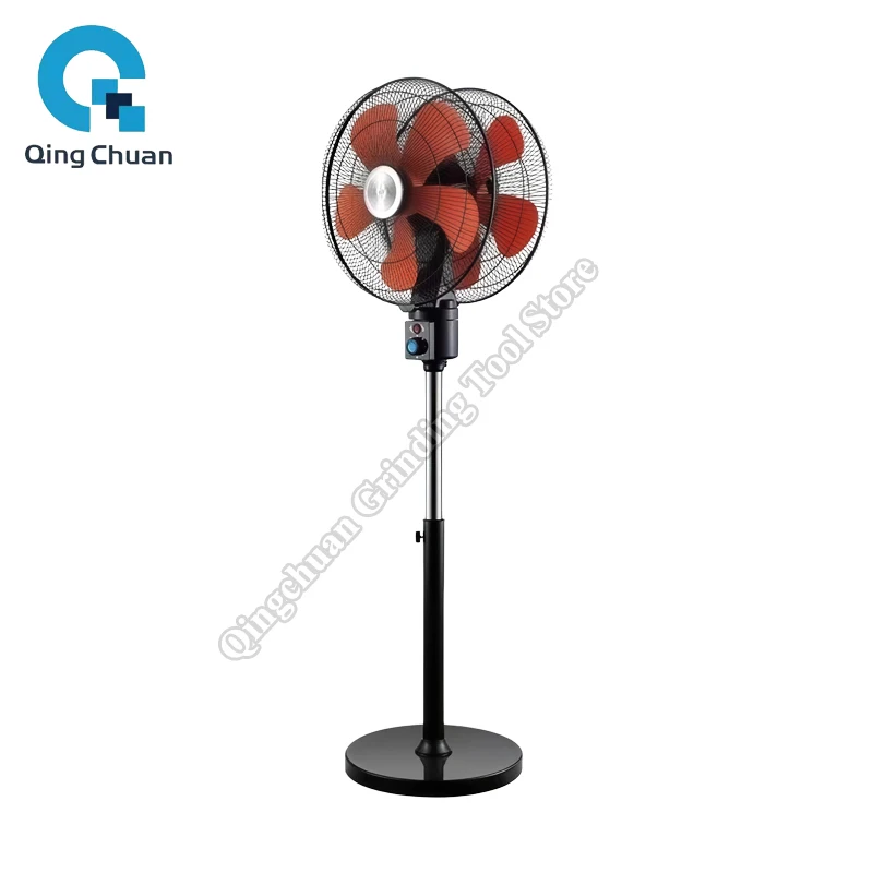 

Dual-head Electric Fan 360° Rotating Fan Commercial-Grade 18-Inch Floor Fan High-Power 3-Speed Settings Electric Fan