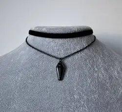 Gothic Black Coffin Cross Charm Choker Fashion Witch Jewelry Accessories Gift Hip Hop Rock Jewelry Goth Creative Coffin Necklace