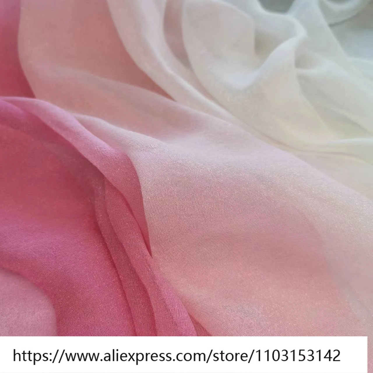 Designer naaistof lichtgewicht dames wit leer zijde Qiaoqi 8Momme modekostuum