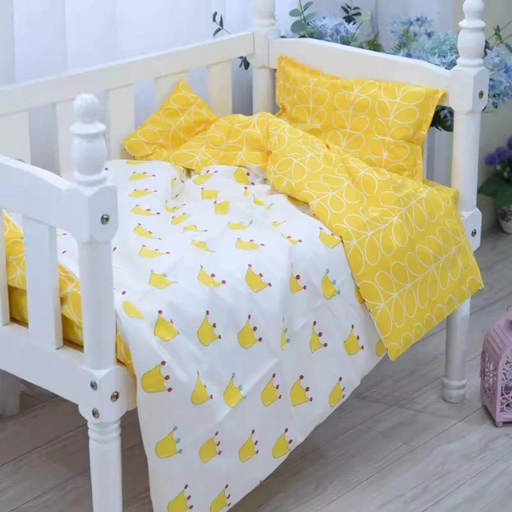 

With Filler Crib Baby Bedding Set Cotton Breathable Infant Kids Room Decor 5PCS Duvet Sheet Pillow