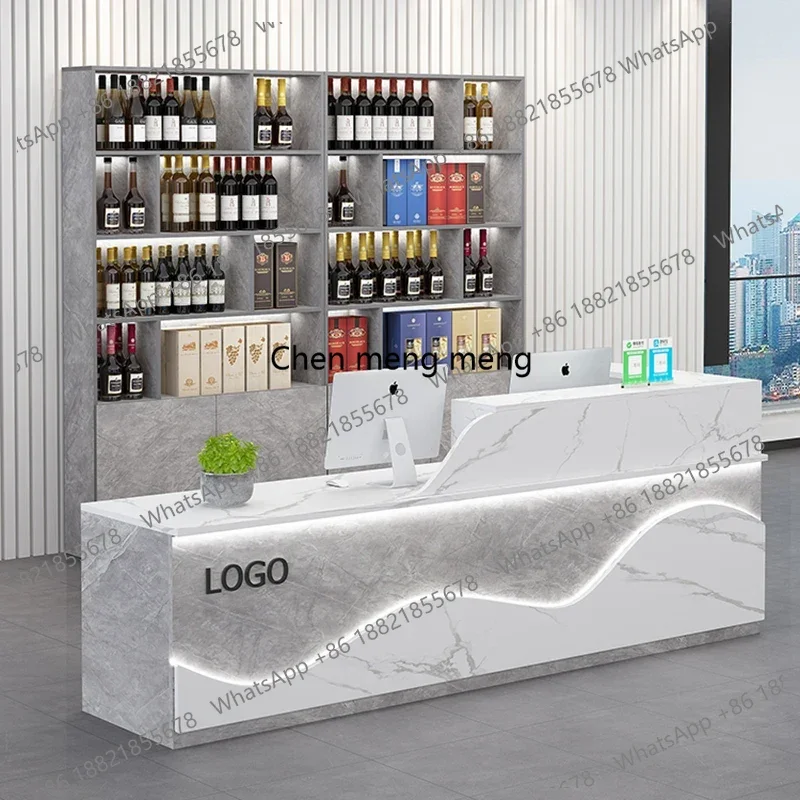G153 Church Pulpit Office Reception Desk Front Cashier Luxury Podium Reception Desks Beauty Salon Modern Bureau Furniture Office