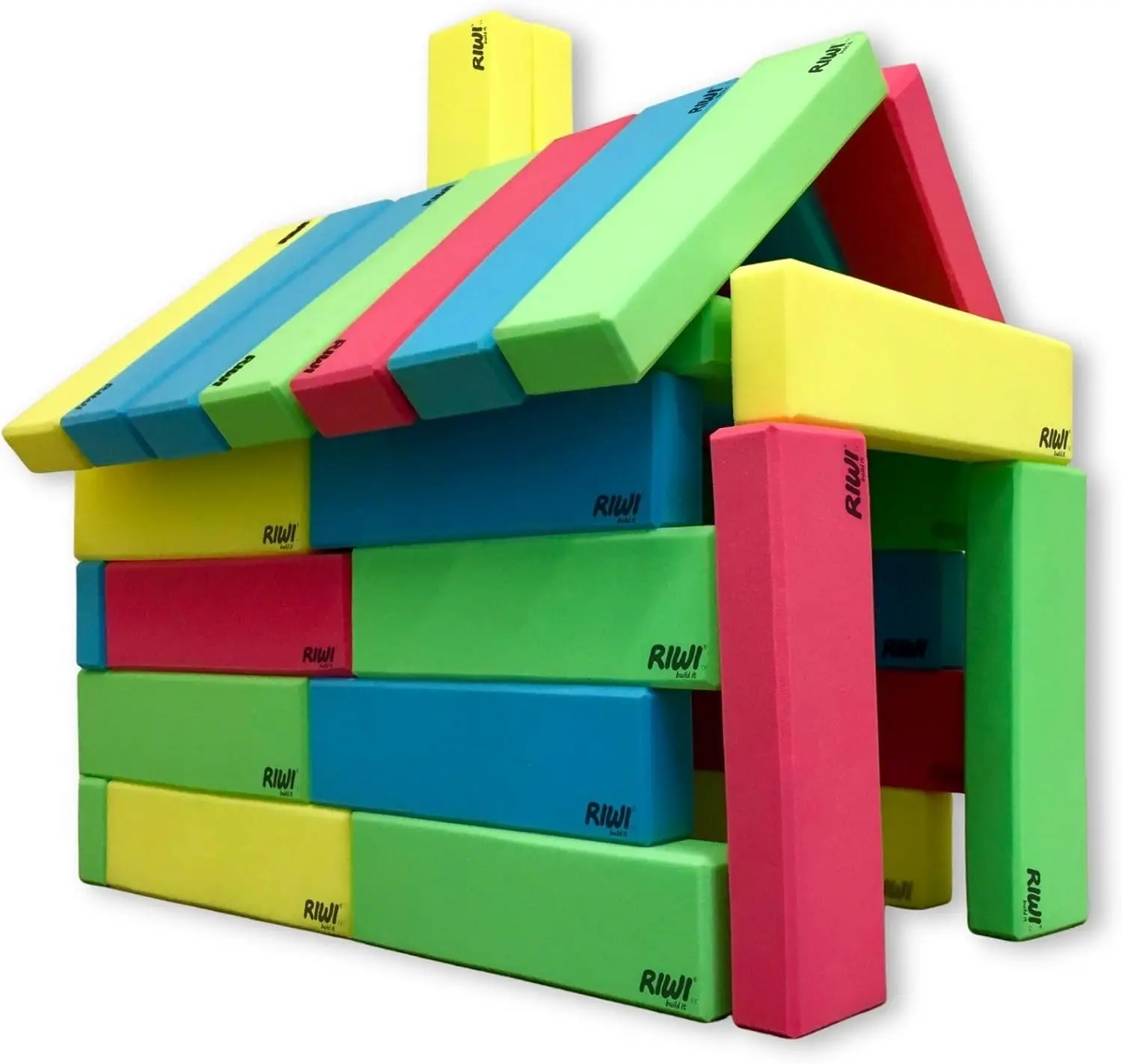24-Piece Giant Foam Building Blocks for Kids, 28 Inch Jumbo Soft Dense Sturdy Machine Washable ASTM F963 Certified Made