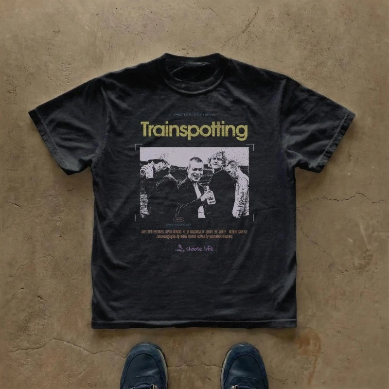 Trainspotting Movie Poster T-Shirt Grafik-Kurzarm-T-Shirts für Herren für den Sommer, Unisex – Detail 6