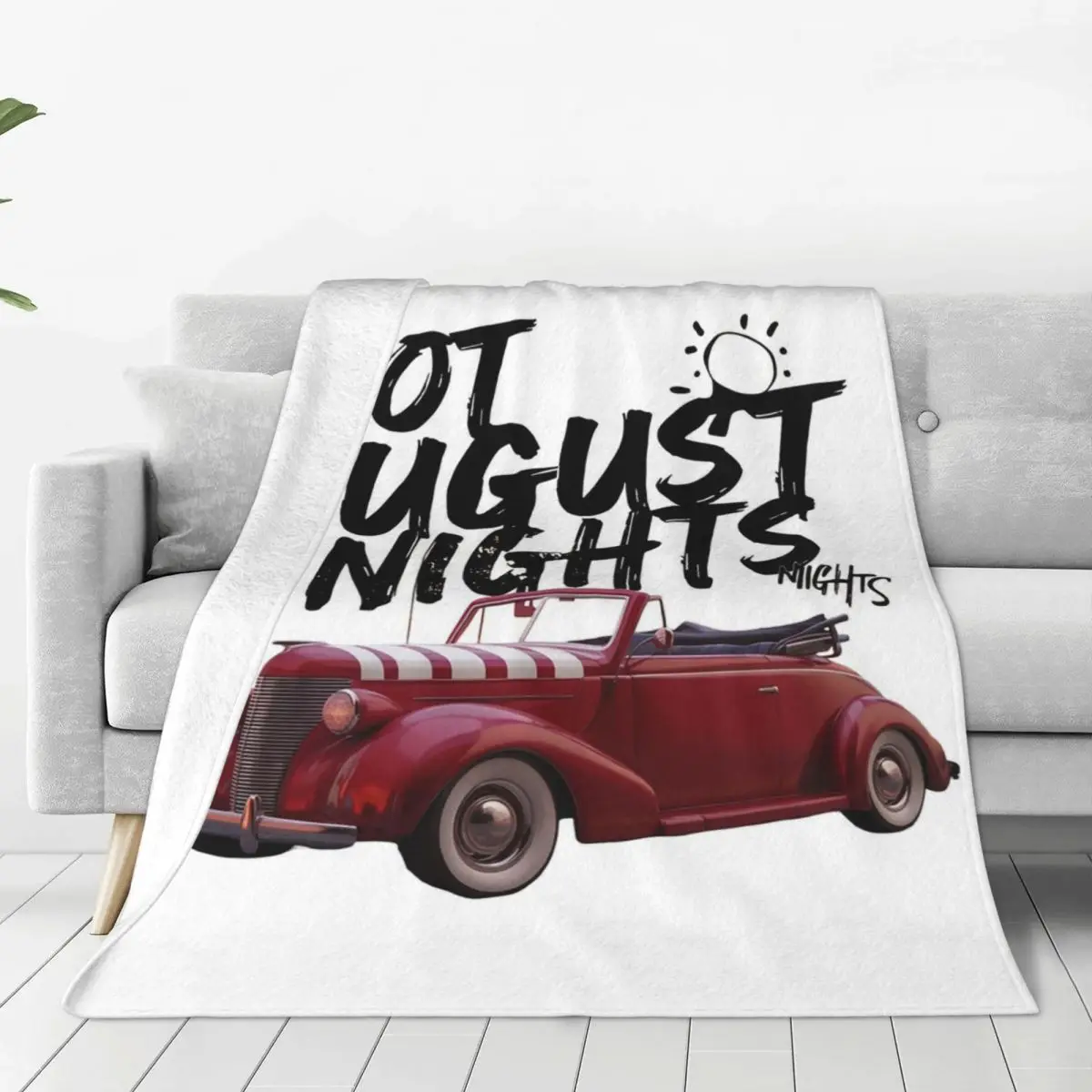 Hot August Nights Blankets Fleece Portable Sofa Throw Blankets For Couch Bedding Office Throws Bedspread Quilt