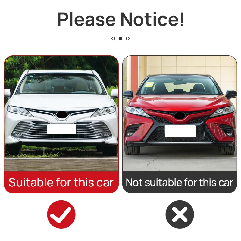 For Toyota Camry LE XLE 2018 2019 2020 Accessories Front Bumper Decoration Cover Styling Grilles Trim Grille Protector Car Refit