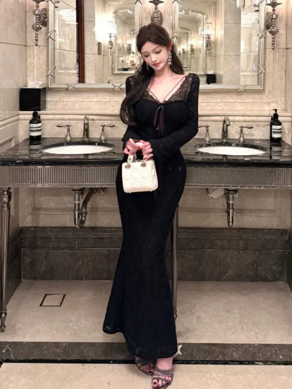 

Юбка-карандаш Hebe Sle Ele с V-образным вырезом, приталенная, длинная, из смесового хлопка, для формальных и повседневных образов