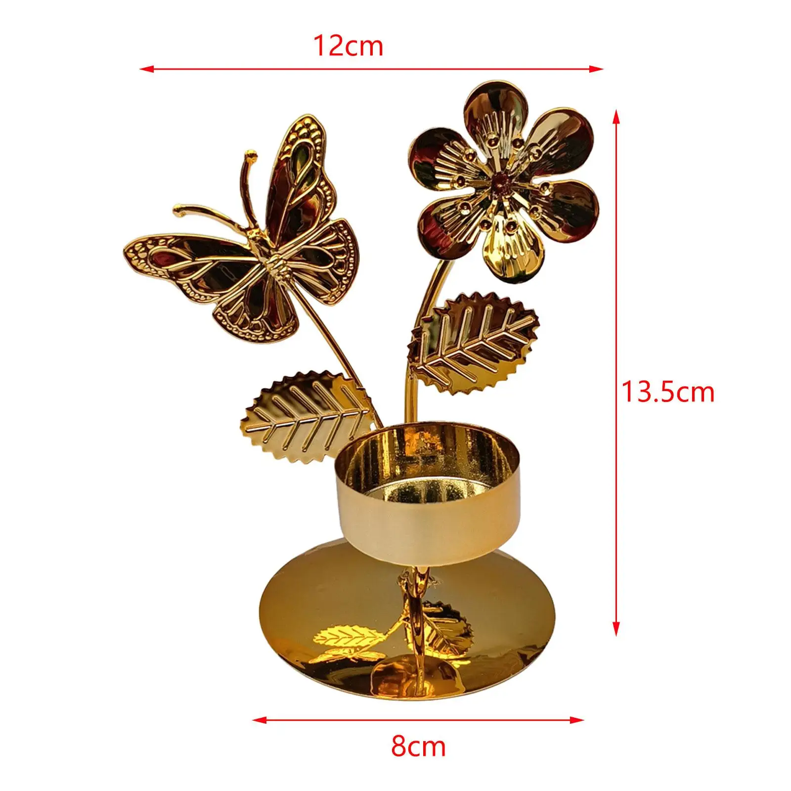 Candelabra Centerpiece for Valentine's Day Iron Candle Stand Dining Table Home Accent