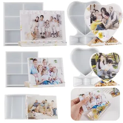 DIY Crystal Love Heart Shaped Photo Frame Silicone Mold Jewelry Decoration Oranments Mirror Silicone Molds For Resin Making