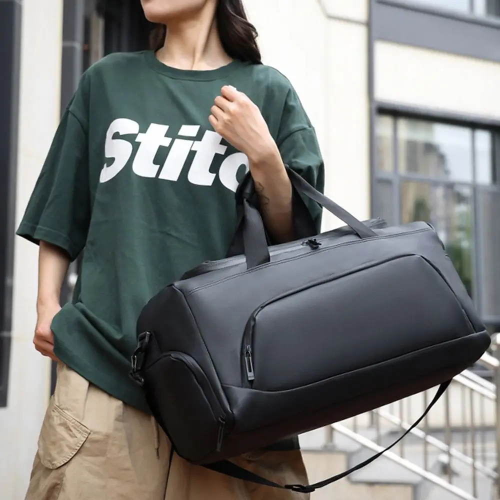 

Large Capacity Travel Duffel Bag Dustproof with Shoe Compartment Gym Shoulder Bag Waterproof Casual Travel Luggage Handbag
