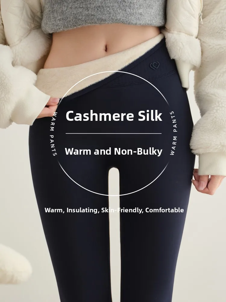 

Теплые брюки для йоги из овчины на подкладке, длинные брюки с высокой талией, мягкие удобные женские зимние облегающие колготки, нескользящие пуховые