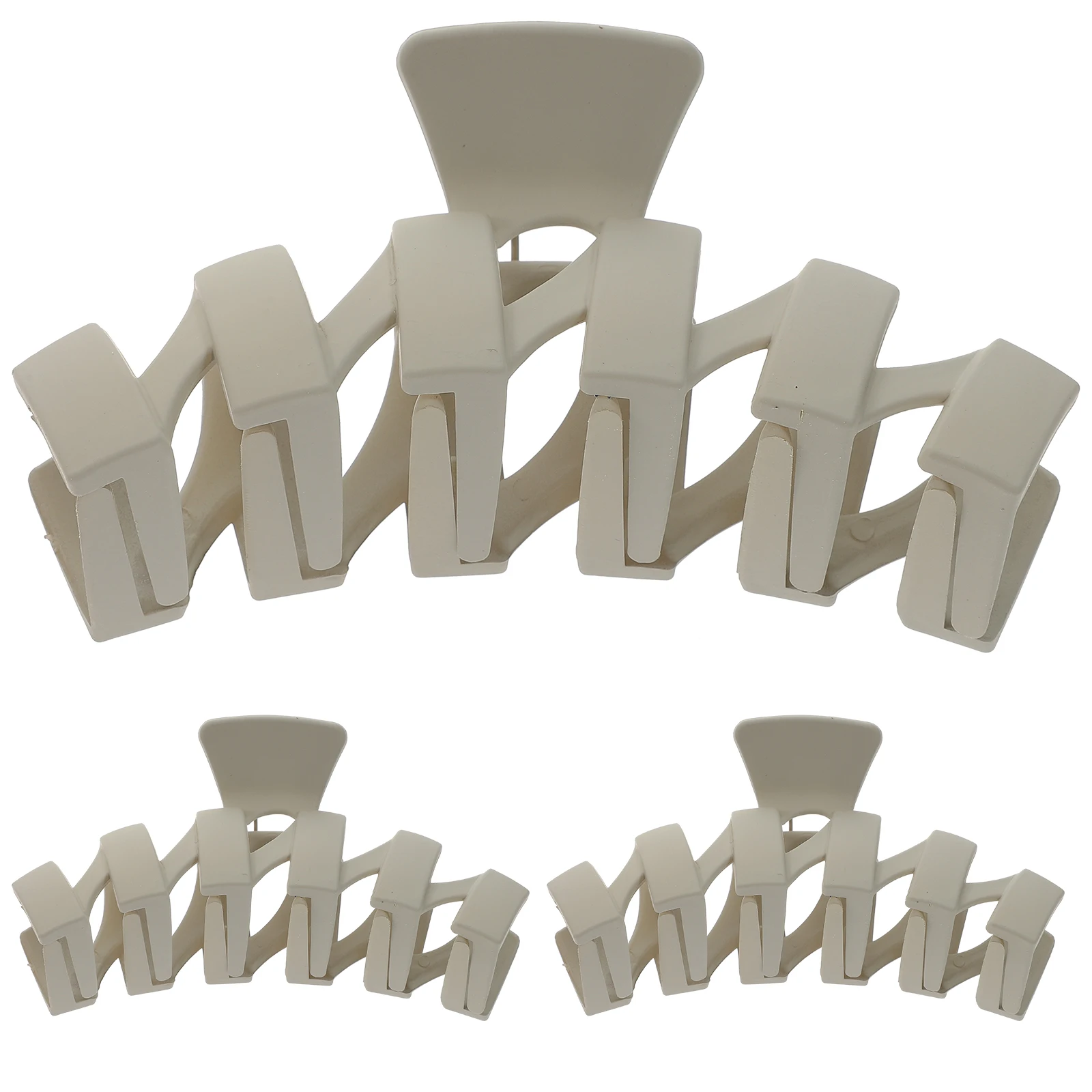 

3 Pcs Household Large-sized Hair Clip Women's Claw Clips Thick Plastic Styling Clamp