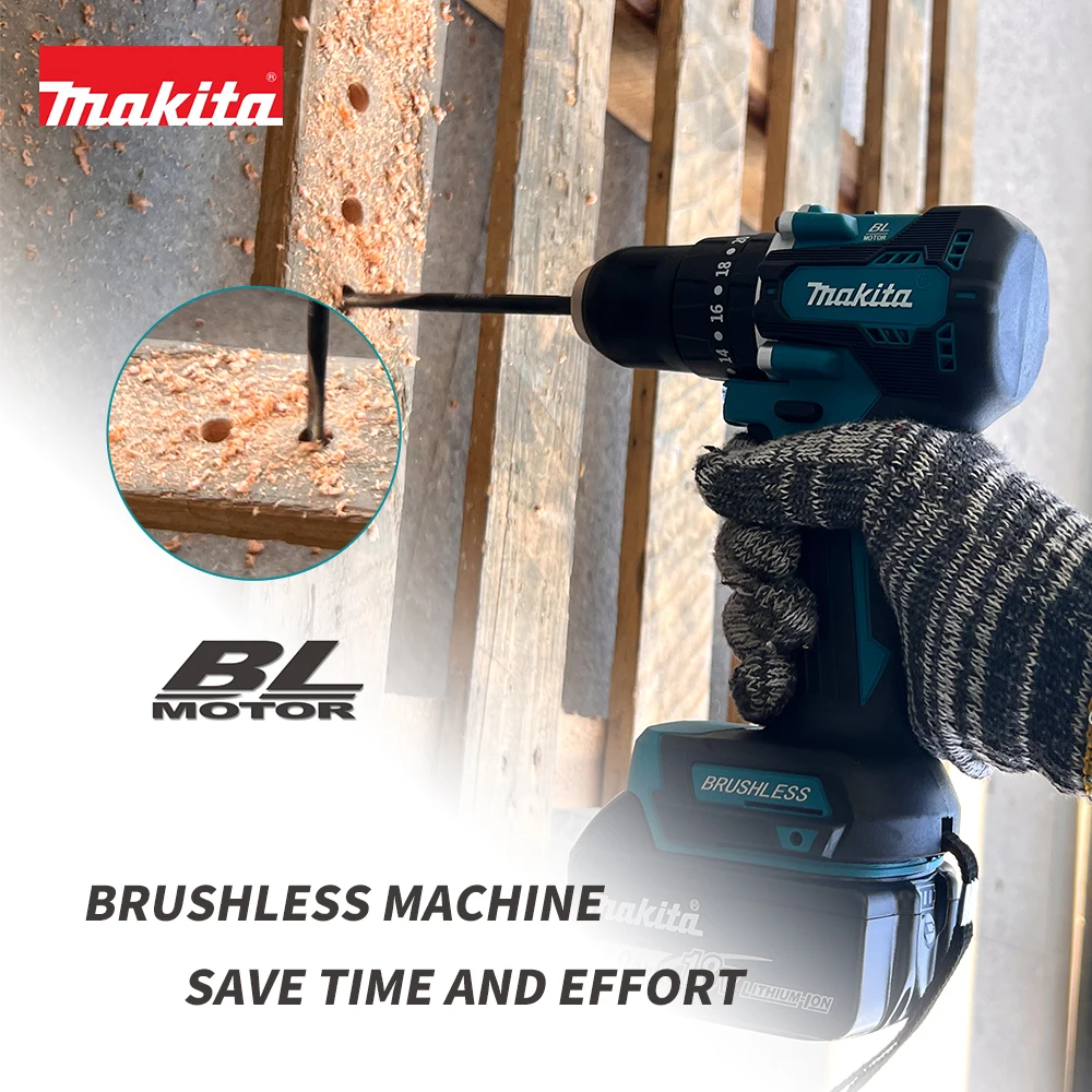 Makita DDF487 18V batteria al litio trapano a percussione motore a batteria senza spazzole cacciavite elettrico utensili elettrici a velocità