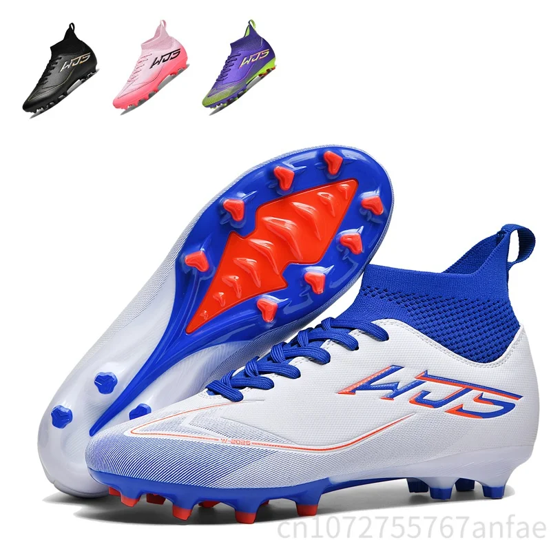 

Men's Professional HIgh-Top Soccer Shoes TF/FG Training Durable Football boots Outdoor Grass Anti-Slip Soccer Shoes Non Slip