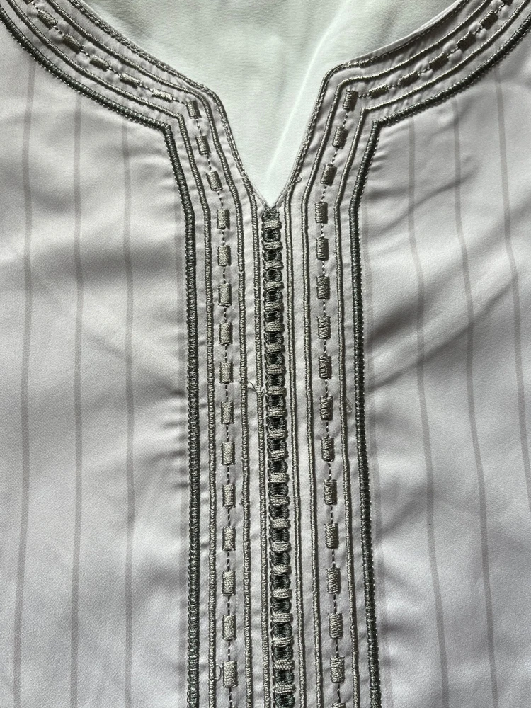 Jubba Thobe For Man Islamic Muslim Clothing Fashion Moroccan Saudi Arabic Dubai Oman Embroidery Long Plus Size Casual Kaftan