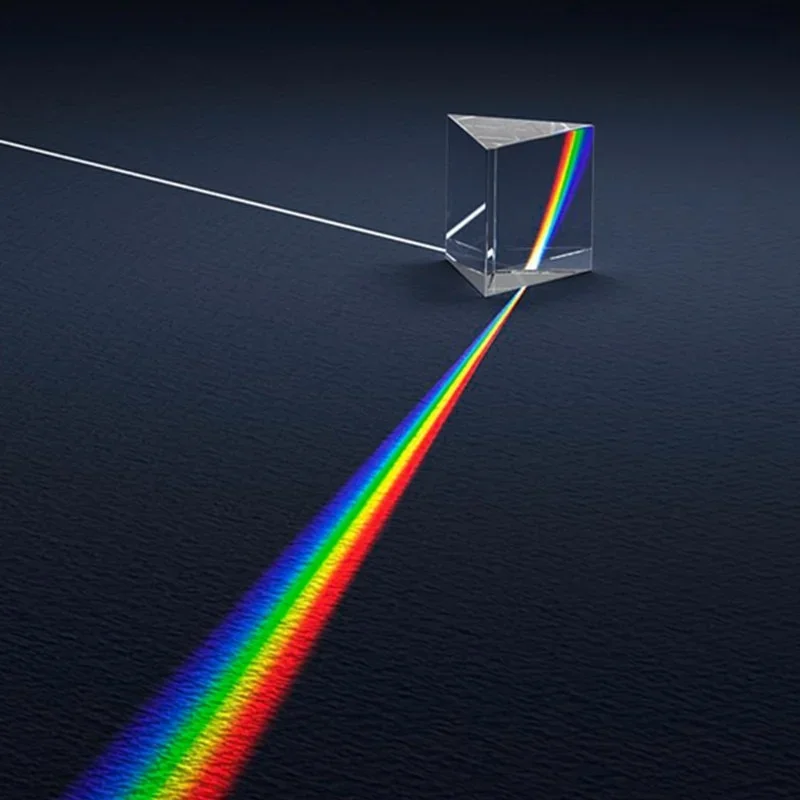 Rainbow Maker prisma triangolare esperimento scientifico vetro ottico luce spettroscopica fisica insegnamento giocattolo educativo per bambini