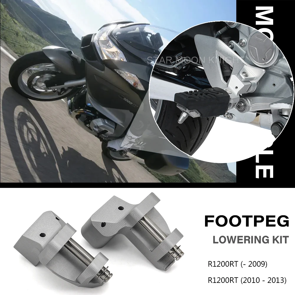 

For BMW R1200RT R 1200 RT - 2009 2010 2011 2012 2013 Motorcycle Footpeg Lowering Kit Driver Footrest Relocation Rider Foot Pegs