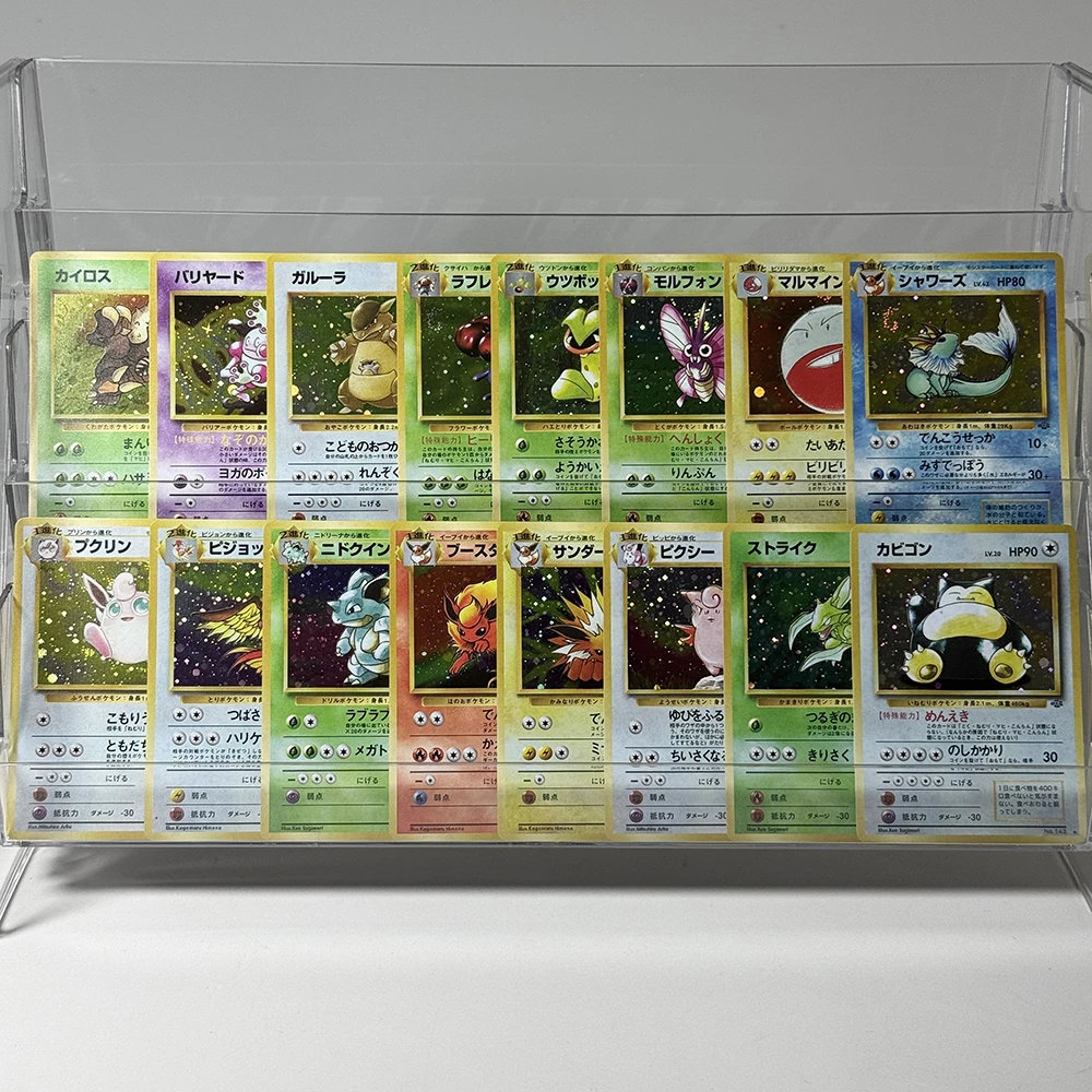 Японские фольгированные игровые карты Pokémon PTCG: Снорлакс, Джолтеон, Флареон, Нидоквин, Сайтер, Пиджот, Виглитафф, Виктрибель, Вайлплум