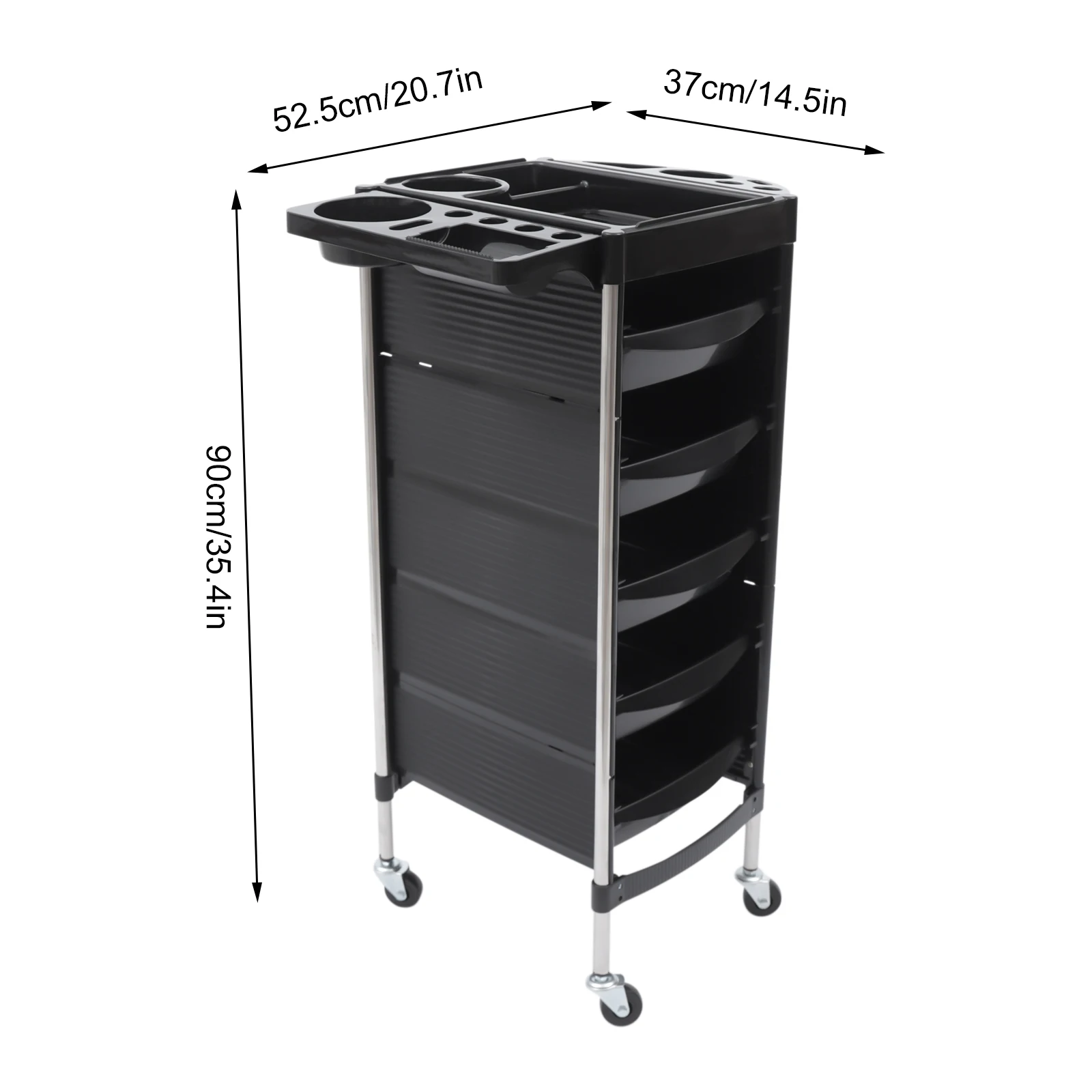 Beauty Salon Trolley Hair Spa Rolling Hairdressing Storage Cart Drawers