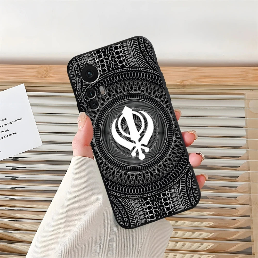 Sikh Khanda Sikhism Phone Case for Xiaomi Redmi Note 13 14 10 12 Pro POCO F4 F5 X5 Pro 12 13 11T Lite Ultra Shell Coque