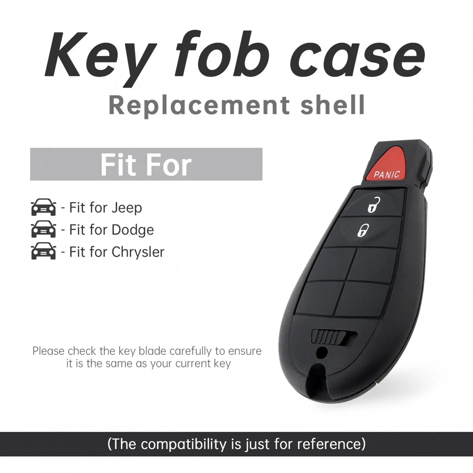 リモートエントリーキーフォブケース,3つのボタン,ハウジング,ダッジRAM 1500, 2500, 3500, 4500, 5500, GQ4-53T, 56046955と互換性があります