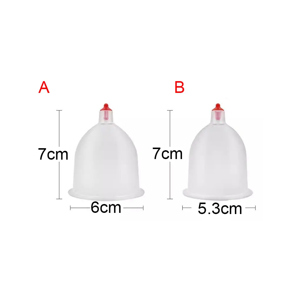 5 Pcs Disposable Cupping Cups for Massage Health Care Home Use Plastic Vacuum Suction Beauty Spa Tools Portable Massager Device