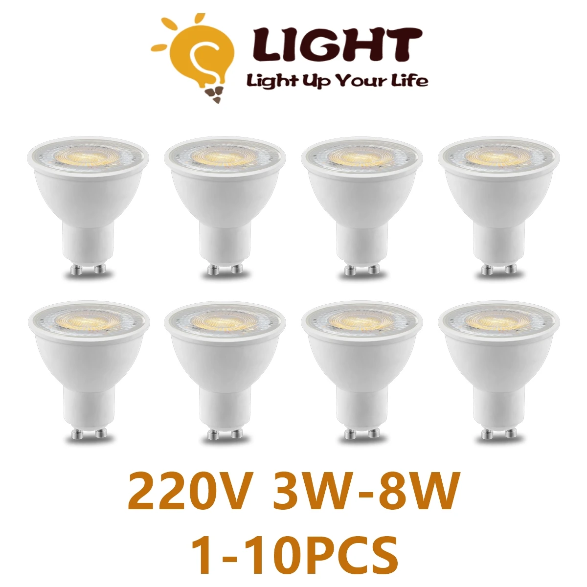 1-10PCS Led Spotlight GU10 3W 5W 6W 7W 8W Lighting Bulb 220V Indoor Lighting 3000K 4000K 6000K Bombillas