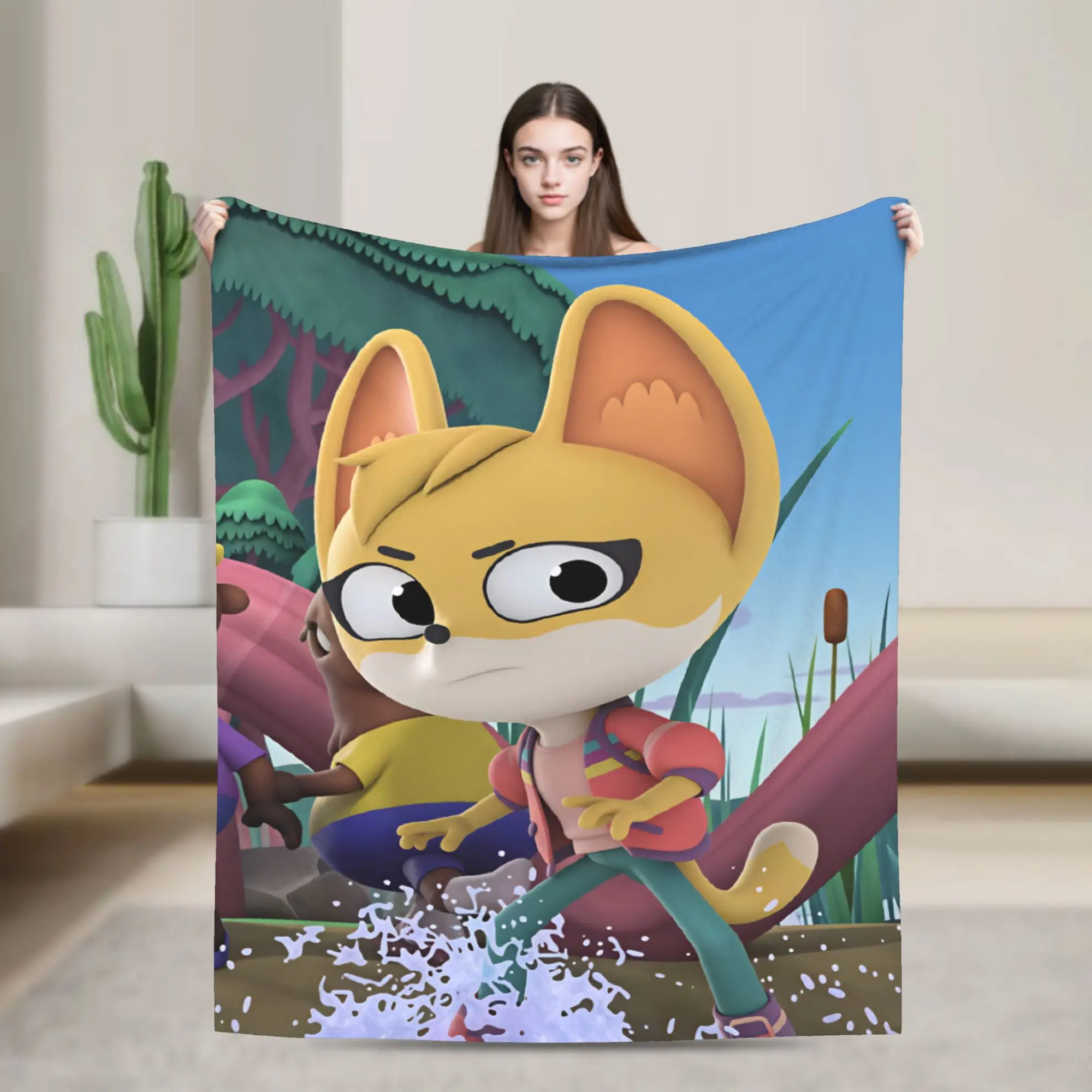 The Creature Cases Cartoon Animation Television Soft Blanket Plush Throw Blanket Living Room Flannel Bedspread Sofa Bed Cover