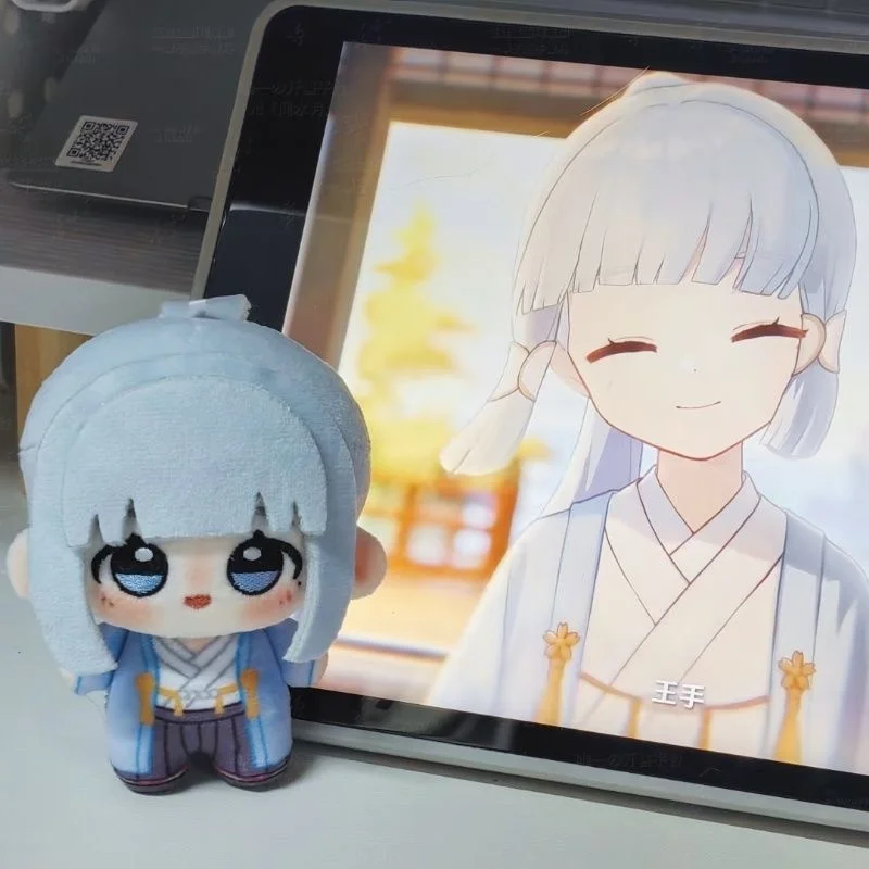 

Genshin Impact Kamisato Ayaka Plush Keychain 10cm Q Version Cosplay Accessory Fan Gift
